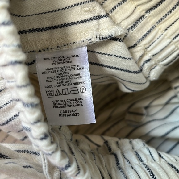 LOFT ~ Super Cute Cotton Pin-Striped Jogger Pants ~ Elastic Cuffs! Size Small - Picture 5 of 5